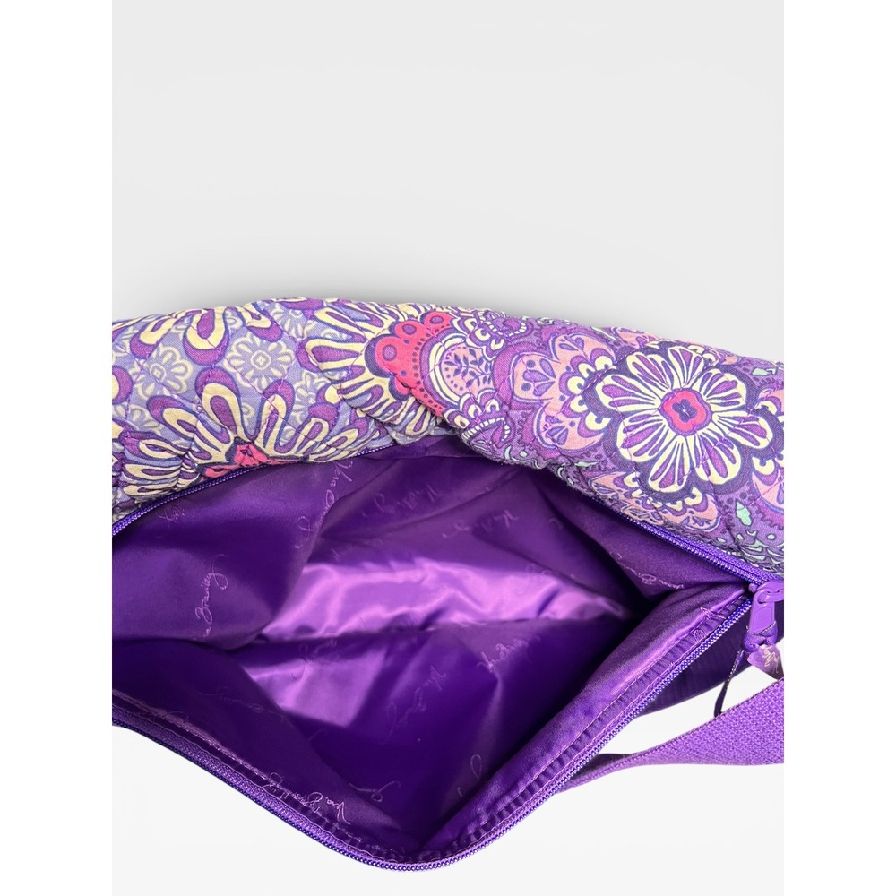 Vera Bradley Quilted Laptop Messenger Crossbody Bag – Retired Lilac Tapestry - Picture 7 of 13
